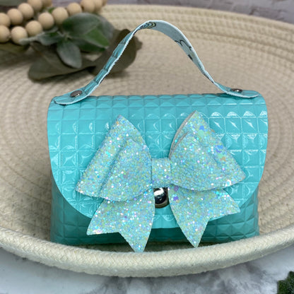 Small Teal Textured Purse