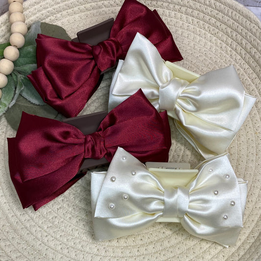 Satin Claw Clip Bow