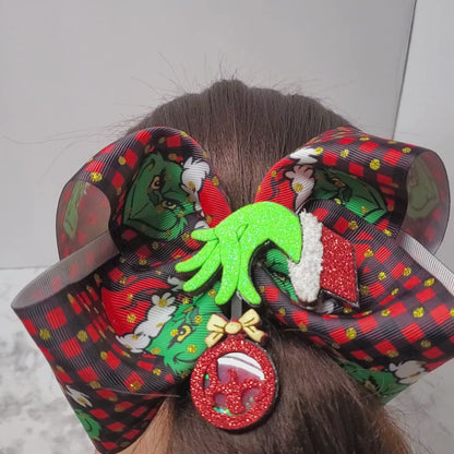 Grinch Hand Boutique Bow